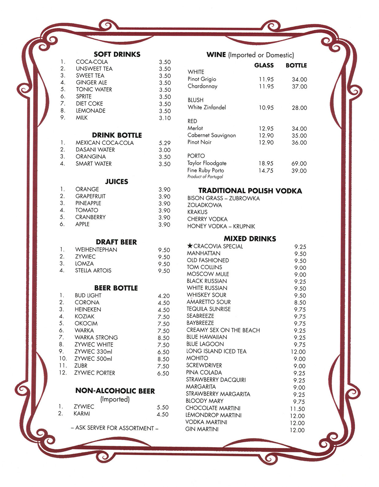 Menu Page 2